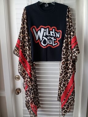 Upcycled Wild 'N Out Graphic Crop Top Poncho